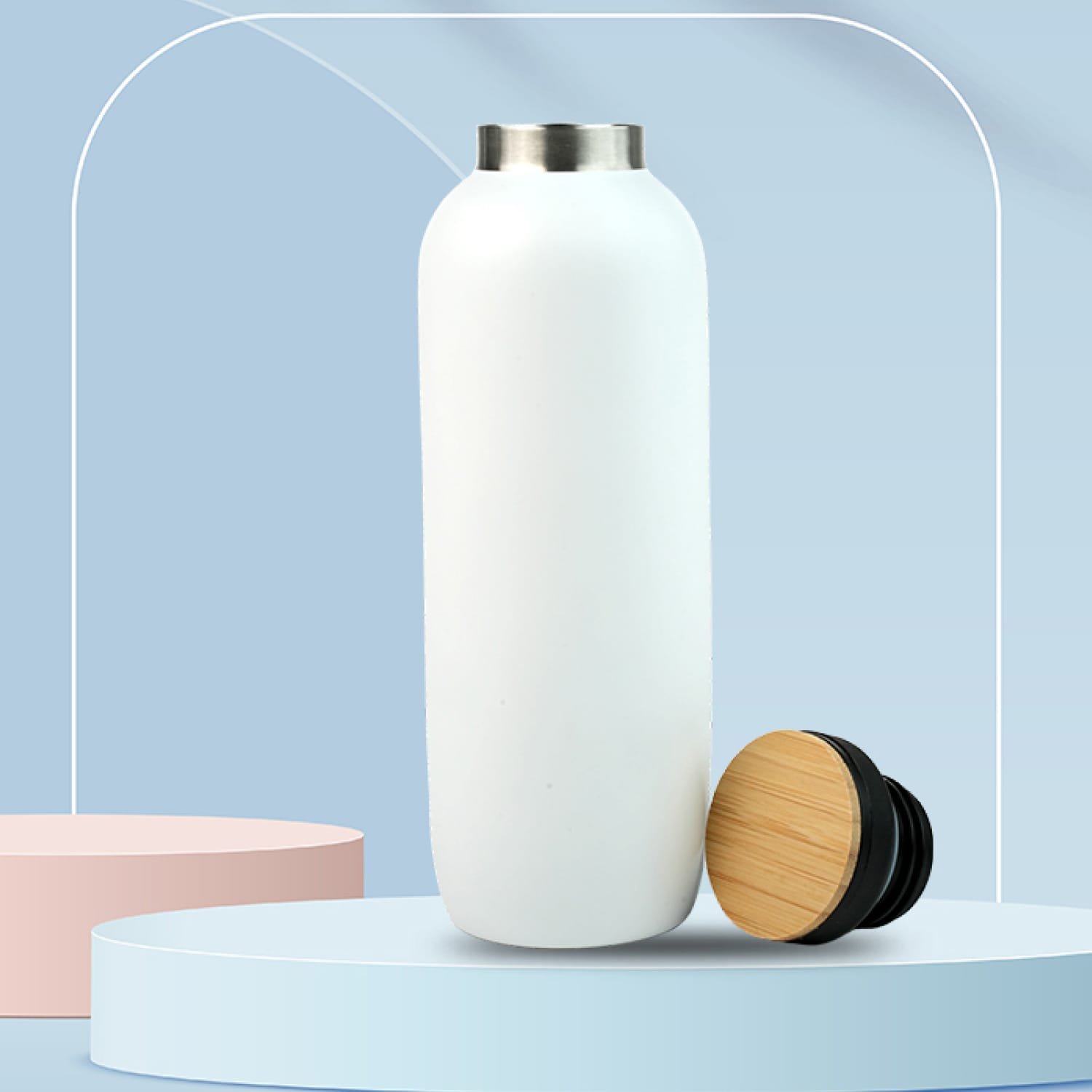 Stainless Steel Flask with Wooden Cap - Antigua