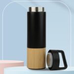 Half Bamboo Stainless Steel Insulated Flask - Brumont