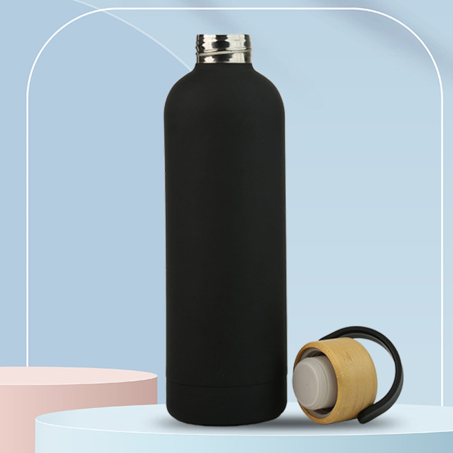 Stainless Steel Flask with Handle - Pepper