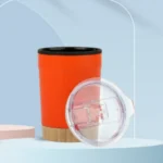 Stainless Steel Mug With Wood Base